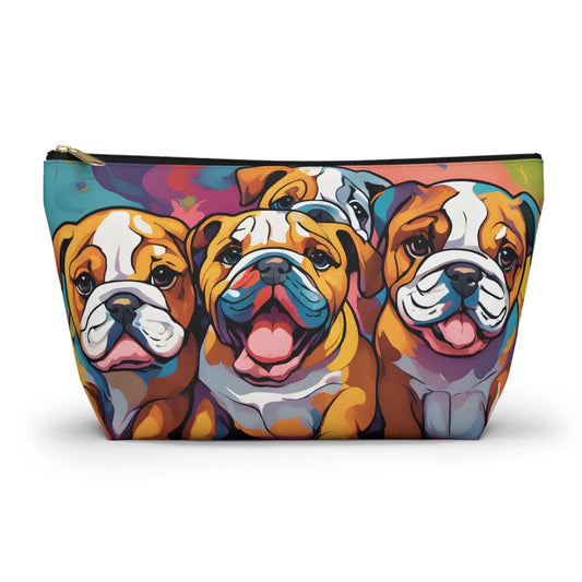 Pastel Pup Paradise T-Bottom Accessory Pouch - Large