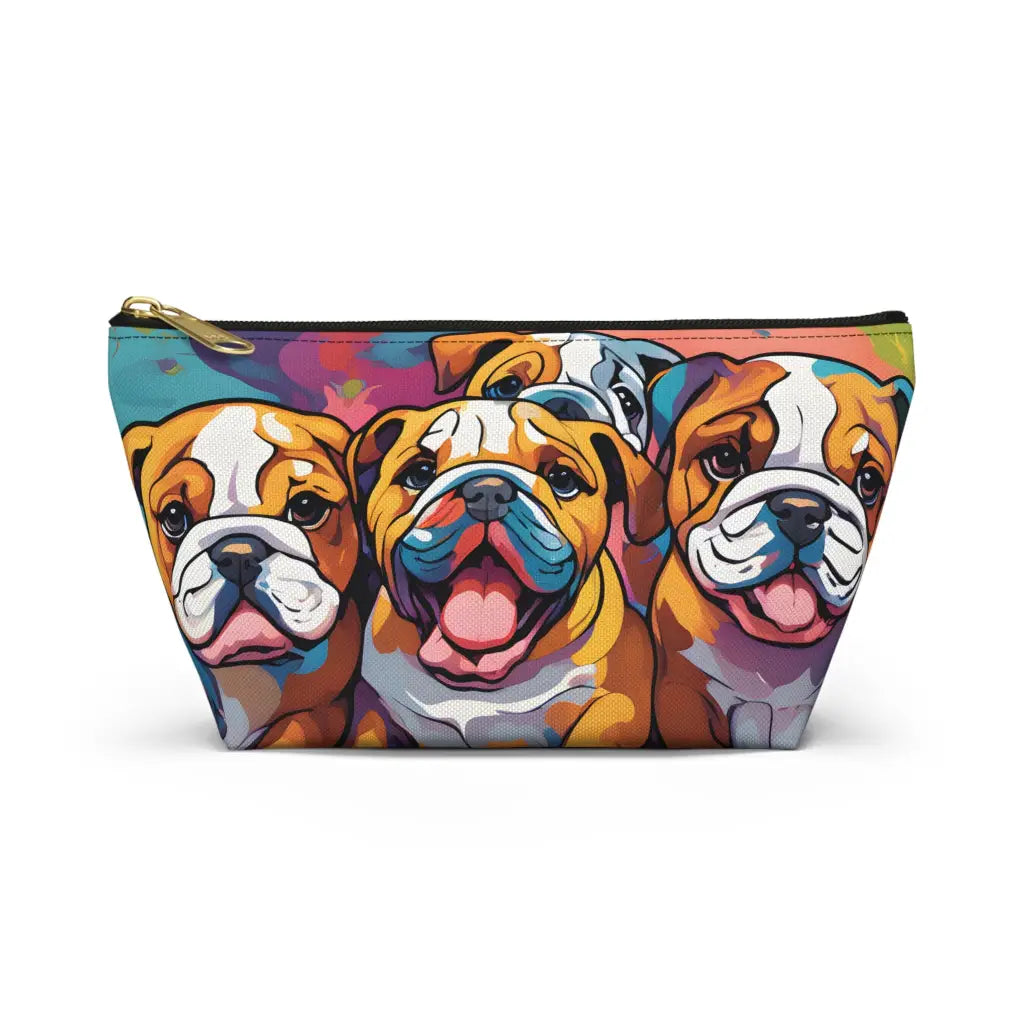 Pastel Pup Paradise T-Bottom Accessory Pouch - Small