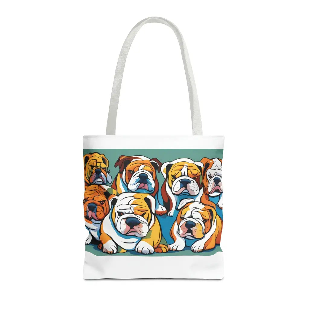 Pawsitively Adorable Bulldog Puppies Tote Bag - 16’ ×