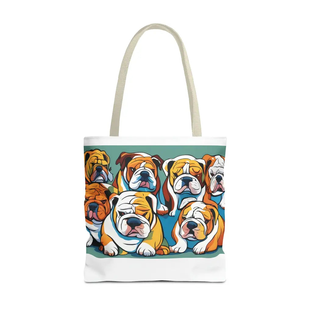 Pawsitively Adorable Bulldog Puppies Tote Bag - 18’ ×