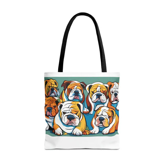 Pawsitively Adorable Bulldog Puppies Tote Bag - 18’ ×