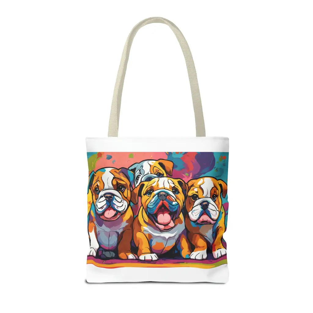 Pawsitively Pastel Bulldog Puppies Gallery Tote Bag - 16’