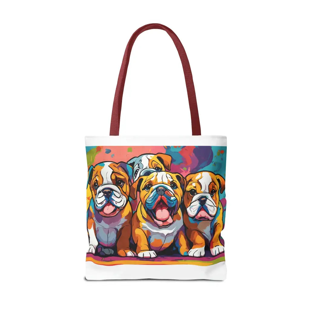 Pawsitively Pastel Bulldog Puppies Gallery Tote Bag - 18’