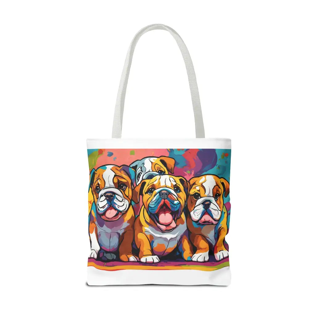 Pawsitively Pastel Bulldog Puppies Gallery Tote Bag - 18’