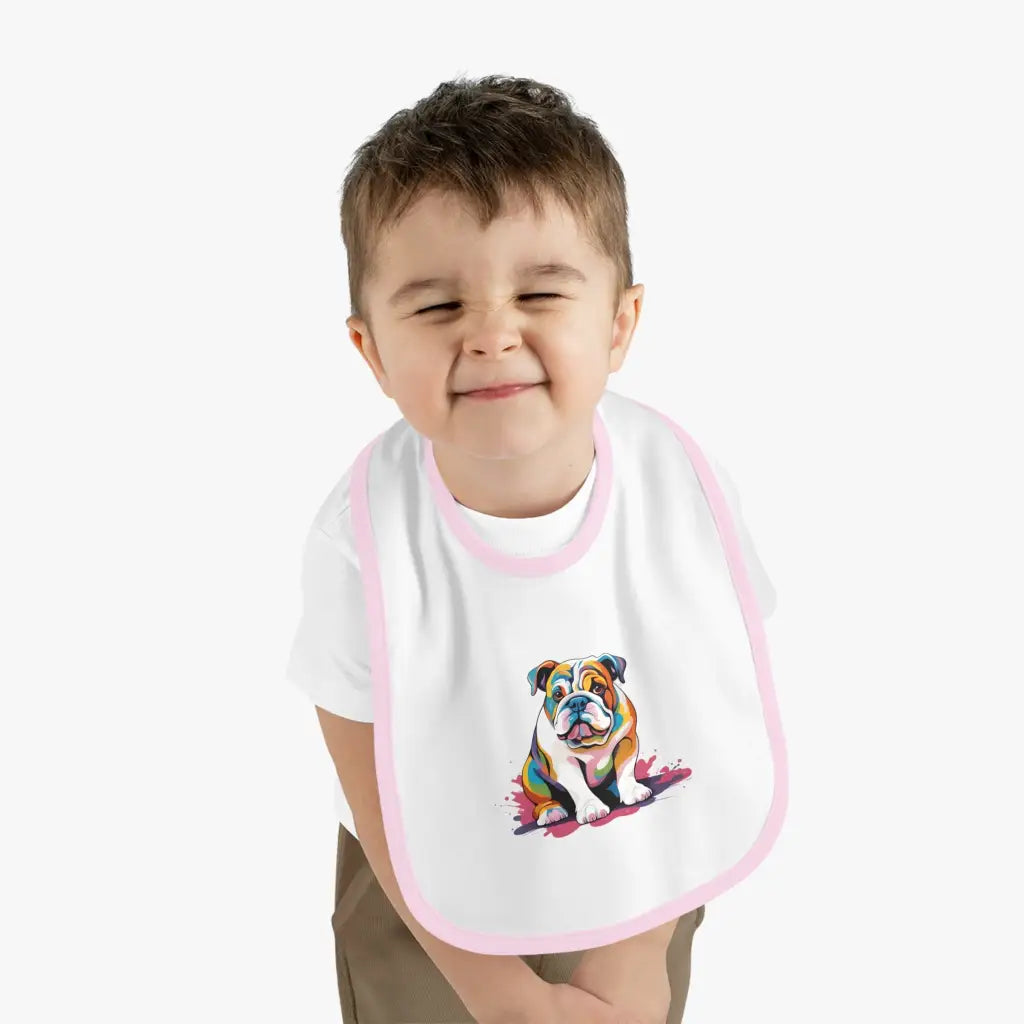 Pawsitively Soft Bulldog Baby Bib - Kids clothes