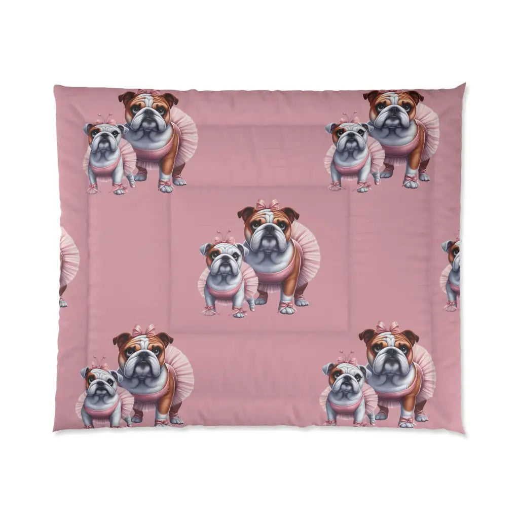 Pink Tutu Bliss Bulldog Comforter - Dream in Delight 68’