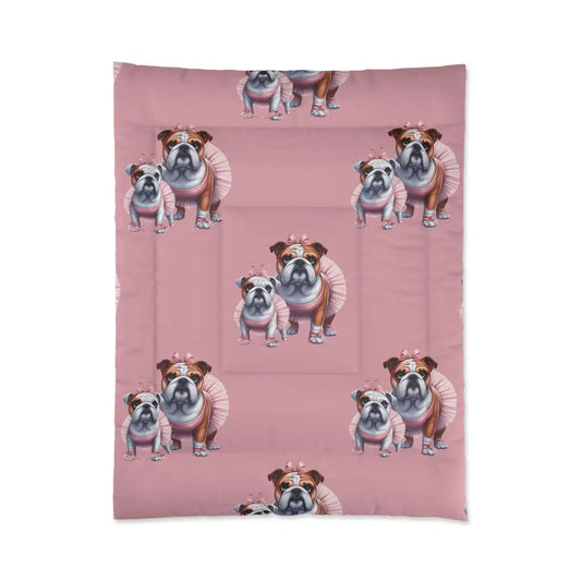 Pink Tutu Bliss Bulldog Comforter - Dream in Delight 88’