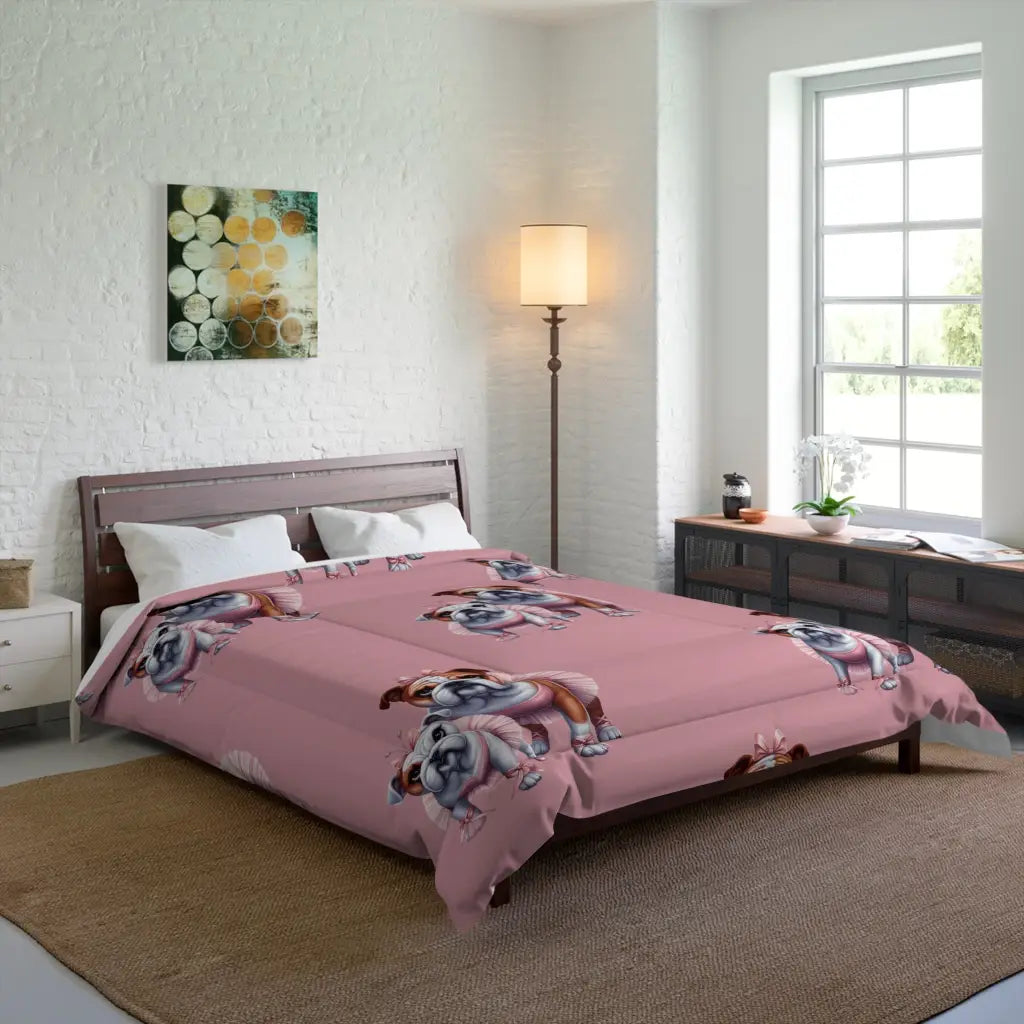 Pink Tutu Bliss Bulldog Comforter - Dream in Delight Home