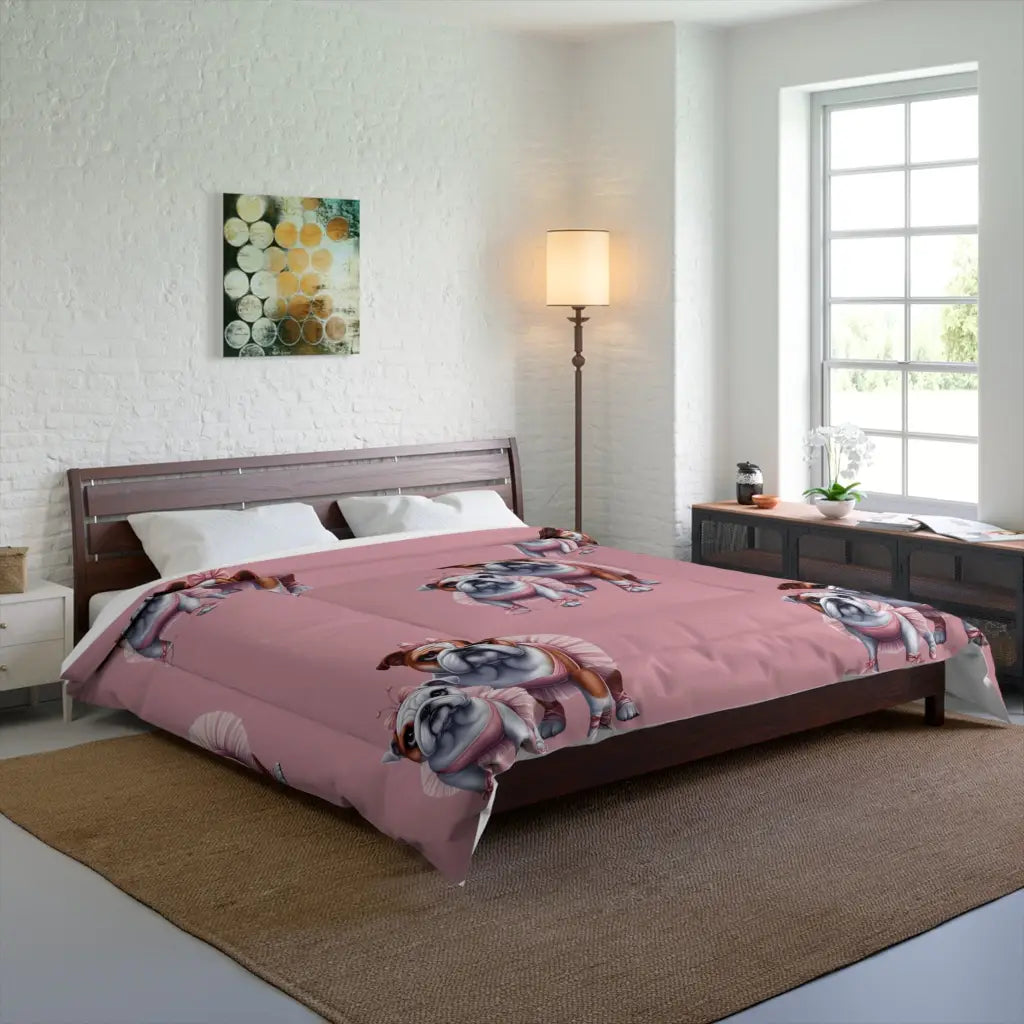 Pink Tutu Bliss Bulldog Comforter - Dream in Delight Home