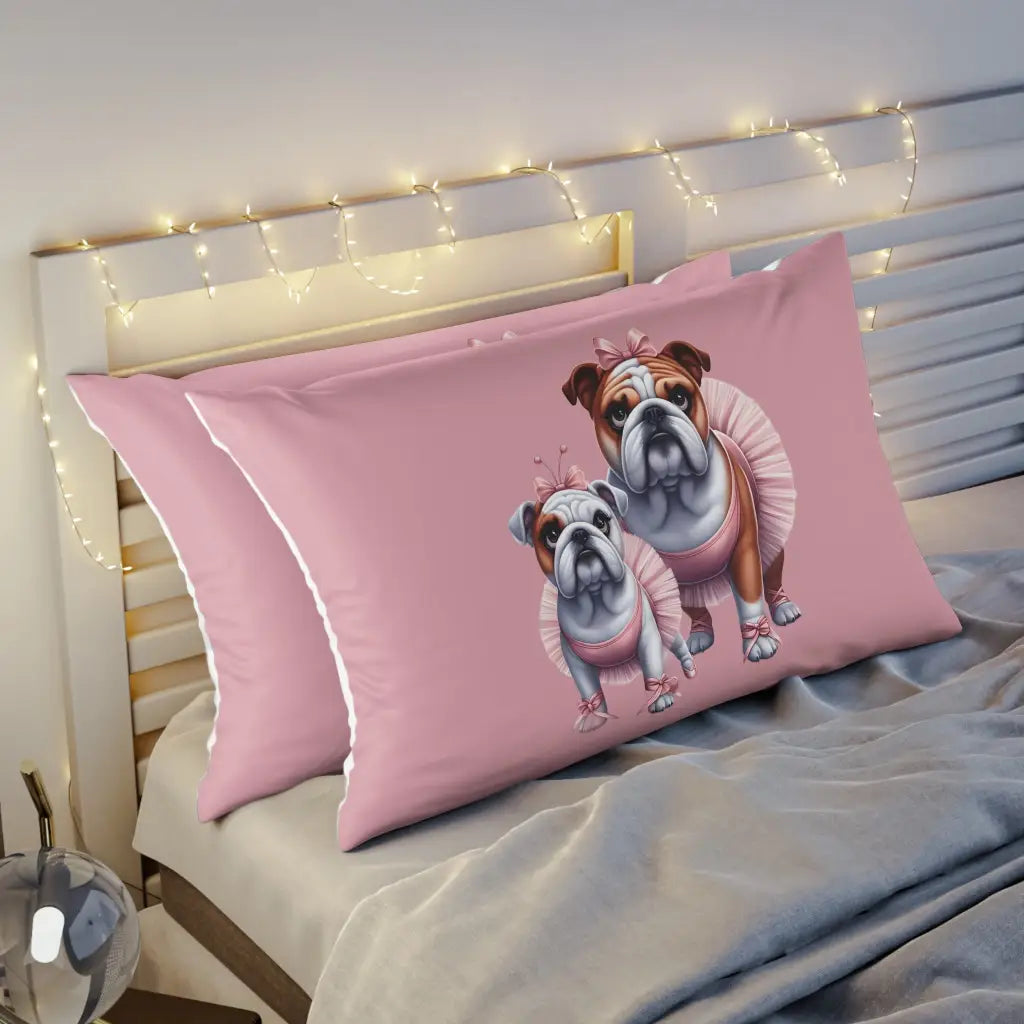 Pink Tutu Bliss Bulldog Pillow Sham - Elegance in Every