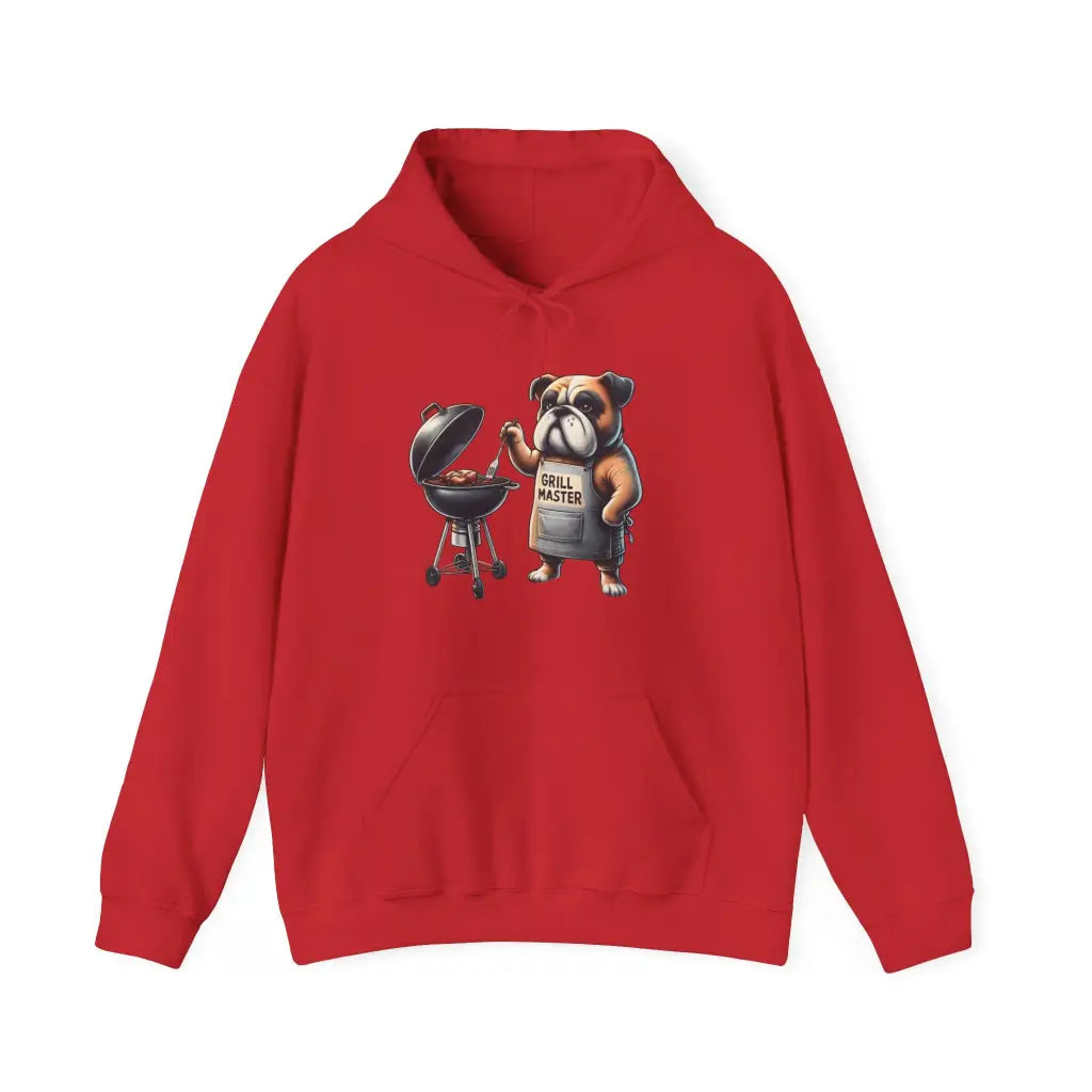Sizzle in Style: Bulldog Grill Master Edition Hoodie - Red