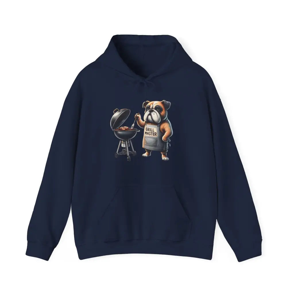 Sizzle in Style: Bulldog Grill Master Edition Hoodie - Navy