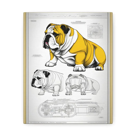 Technical Marvel Bulldog Canvas - 12″ x 16″ / 1.25’