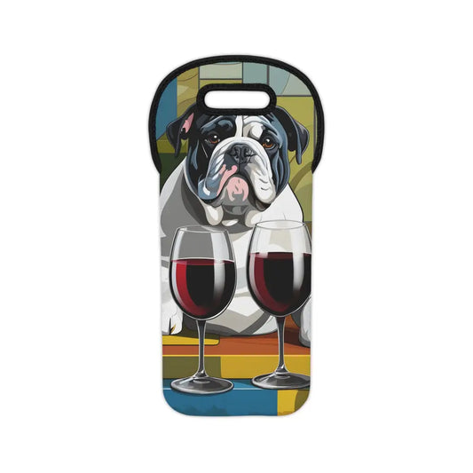 Vineyard Vibes Bulldog Wine Tote: Sip Snuggle and Savor!
