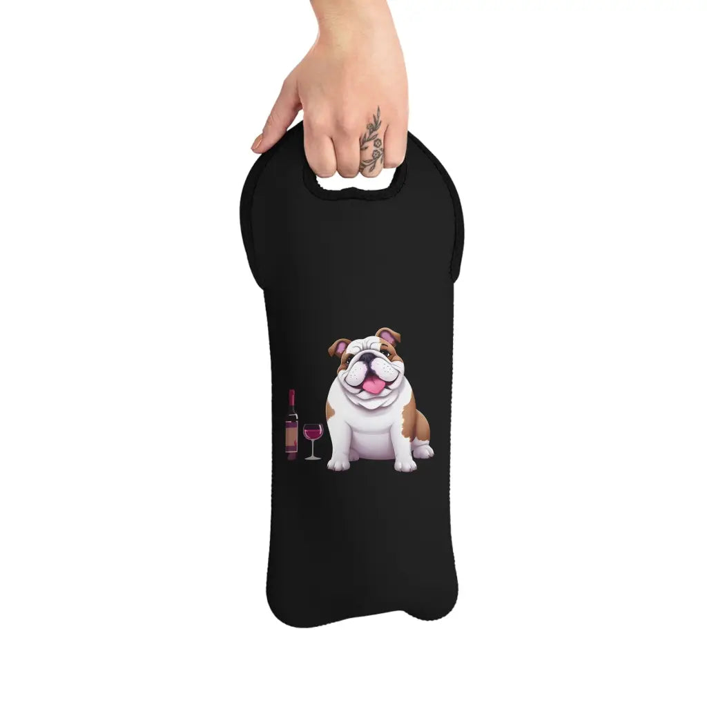 Whine-Proof Bulldog Wine Tote: Sip Snuggle & Carry