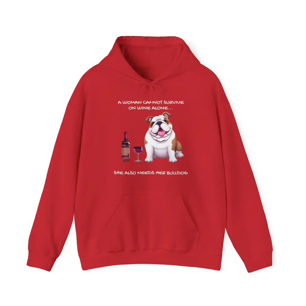 Wine & Wagging Tails Hoodie - Red / S