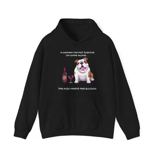 Wine & Wagging Tails Hoodie - Black / S