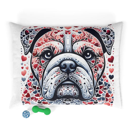 Bulldog Love Nest Pet Bed: A Cozy Retreat Surrounded